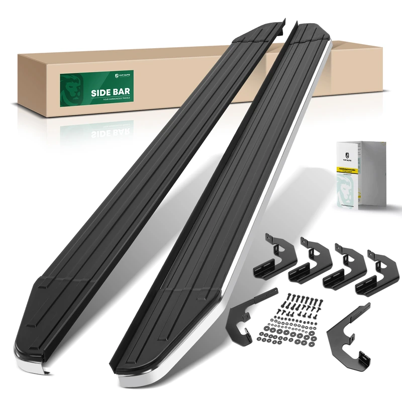 5.5 Inch Black Aluminum Running Boards for 2021 GMC Yukon