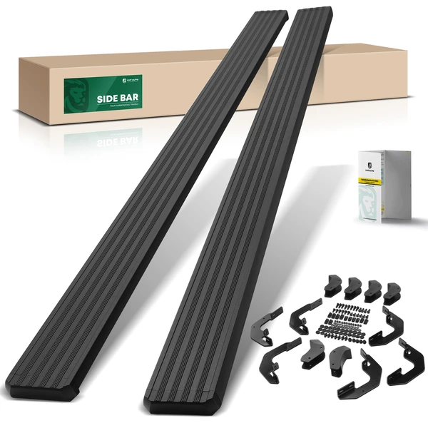 5 Inch Textured Black Aluminum Running Boards for 2015-2024 Chevrolet Colorado