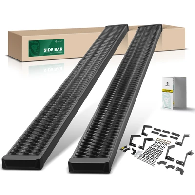 7 Inch Textured Black Aluminum Running Boards