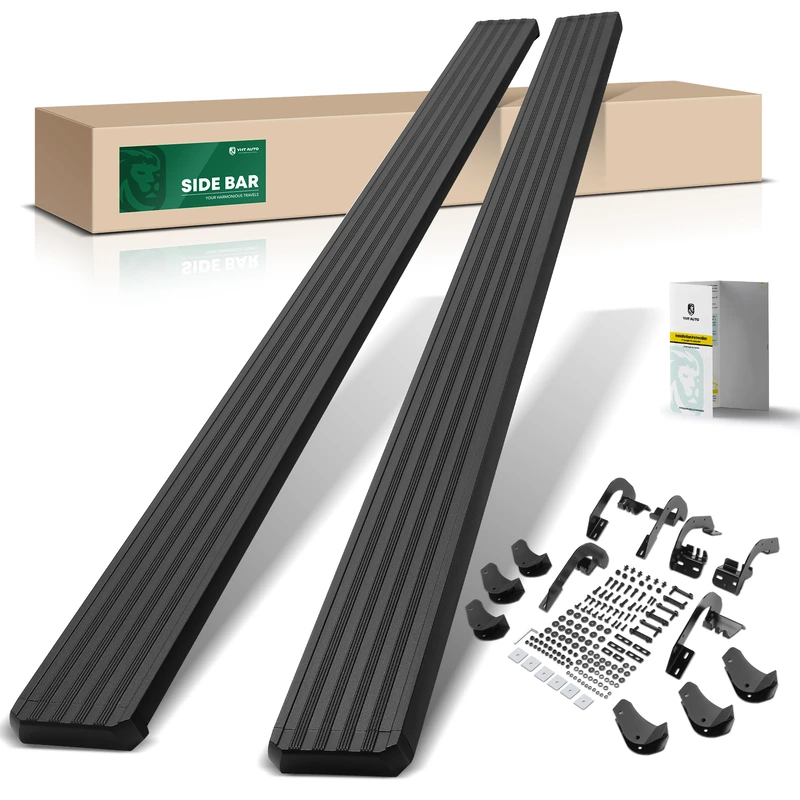 5 Inch Textured Black Aluminum Running Boards for 2016 Ram 5500