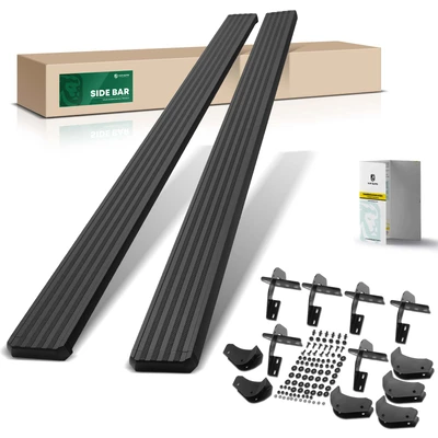 5 Inch Textured Black Aluminum Running Boards