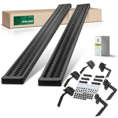 7 Inch Textured Black Aluminum Running Boards