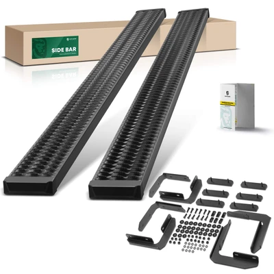 7 Inch Textured Black Aluminum Running Boards