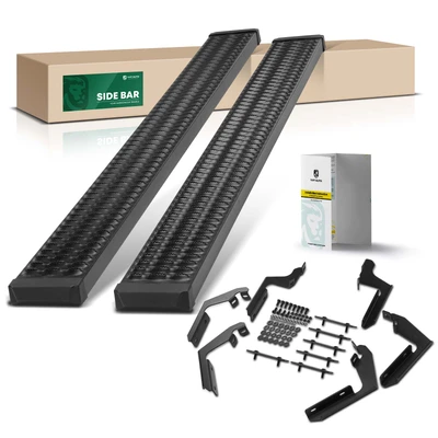 7 Inch Textured Black Aluminum Running Boards