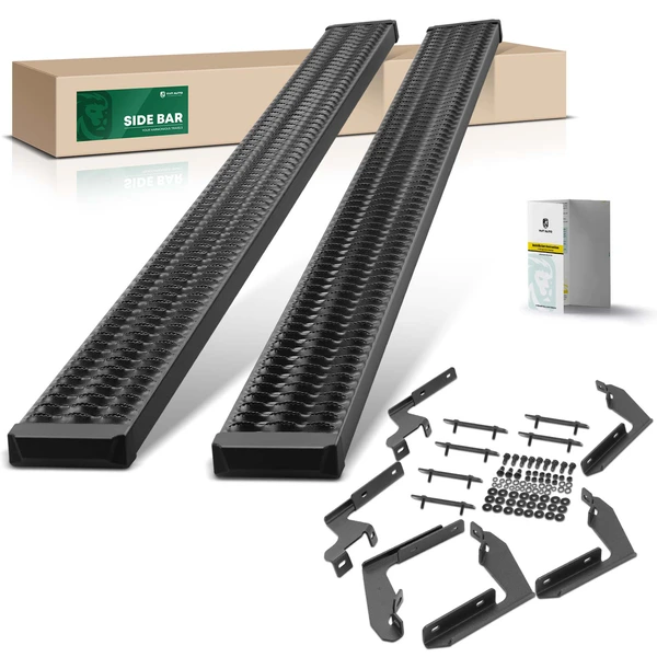 7 Inch Textured Black Aluminum Running Boards for 2019-2023 Ford Ranger