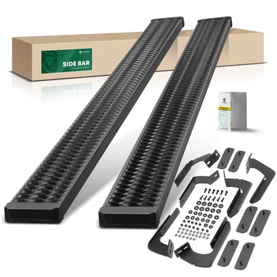 7 Inch Textured Black Aluminum Running Boards