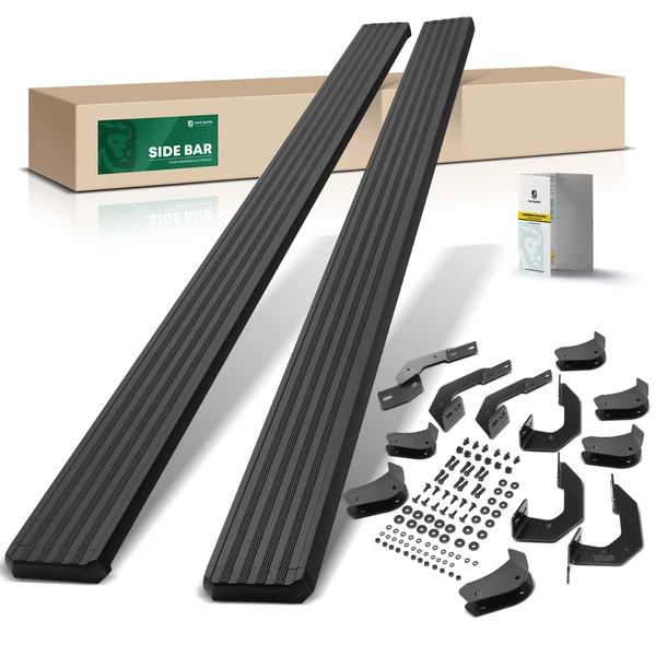 5 Inch Textured Black Aluminum Running Boards for 2005-2023 Toyota Tacoma