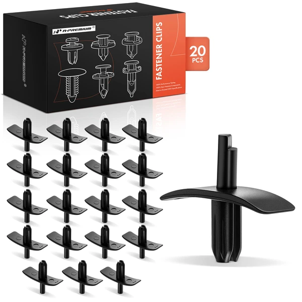 20 Pcs 5mm Nylon Black Hood Insulation & Radiator Seal Retainer A-Premium APRCF238