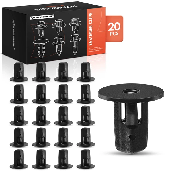 20 Pcs 9 x 9mm Nylon Black Hood & Fender Screw Grommet A-Premium APRCF253