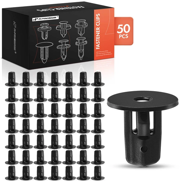 50 Pcs 9 x 9mm Nylon Black Hood & Fender Screw Grommet A-Premium APRCF255