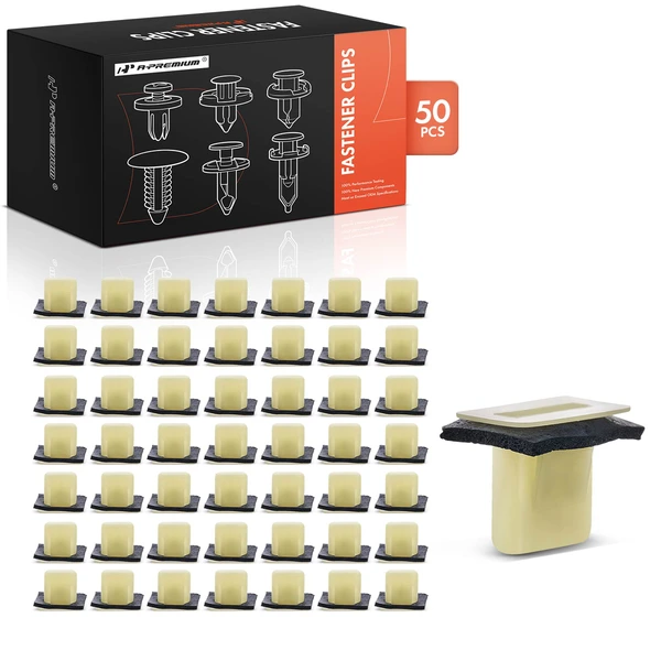 2003-2024 Cadillac Escalade ESV 50 Pcs Nylon Natural Back Glass Molding & Interior Trim Retainer Clip A-Premium APRCF270