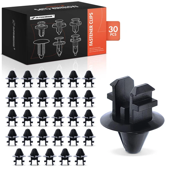 30 Pcs Nylon Black Radiator Shroud Air Deflector Retainer A-Premium APRCF287