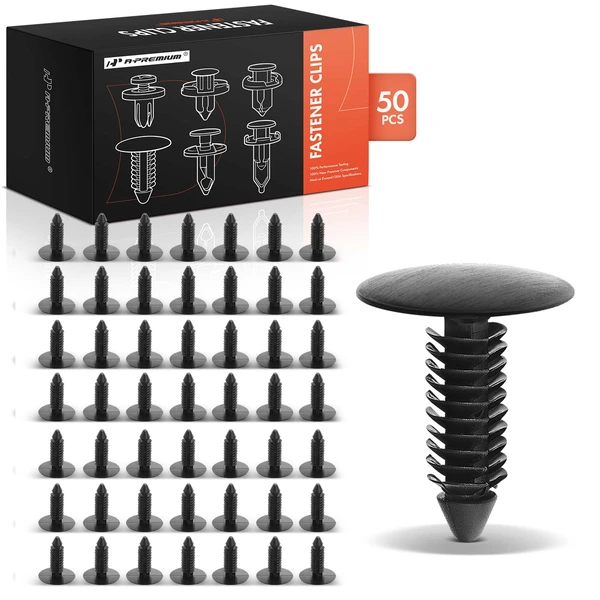 2003-2017 Lincoln Navigator 50 Pcs Nylon Black Rear Bumper Cover Retainer A-Premium APRCF291