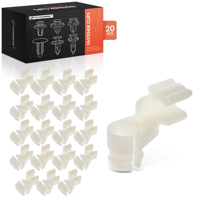 20 Pcs 8.5mm Nylon Natural Door Handle Lock Rod End Retainer Clips