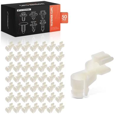 50 Pcs 8.5mm Nylon Natural Door Handle Lock Rod End Retainer Clips