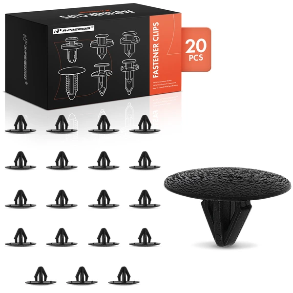 20 Pcs Nylon Black Hood Insulation Retainer A-Premium APRCF301