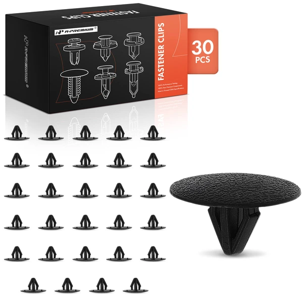 30 Pcs Nylon Black Hood Insulation Retainer A-Premium APRCF302