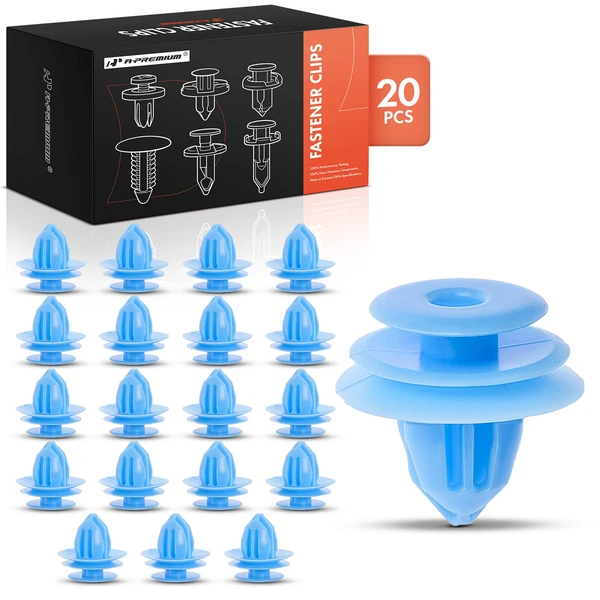 20 Pcs Nylon Blue Garnish Molding Retainer A-Premium APRCF307