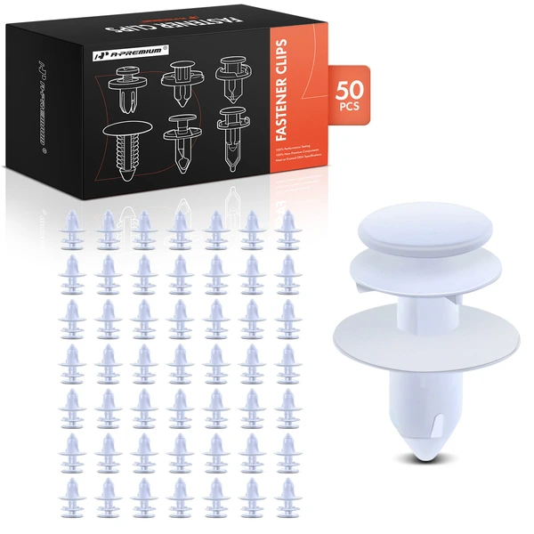 2002-2010 Chrysler PT Cruiser 50 Pcs Nylon White Door Trim Panel Retainer A-Premium APRCF312