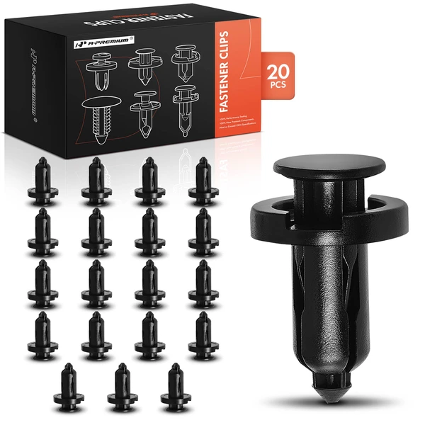 20 Pcs 10mm Nylon Black Front & Rear Bumper Retainer A-Premium APRCF313