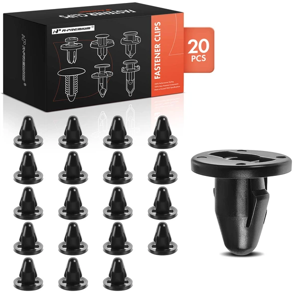 20 Pcs 13mm Nylon Black Bumper Cover Grommet A-Premium APRCF316