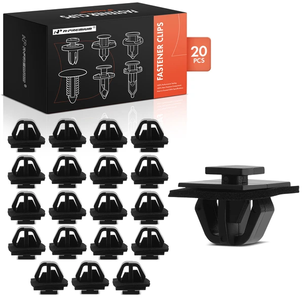 20 Pcs Nylon Black Body Side Molding Clip A-Premium APRCF322