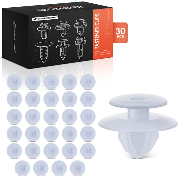 30 Pcs Nylon White Rocker Panel Retainer A-Premium APRCF332
