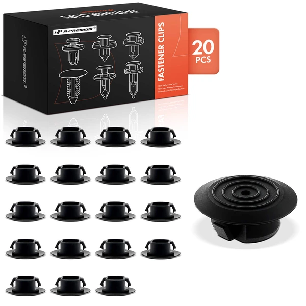 20 Pcs 22mm Nylon Black Rocker Molding Retainer A-Premium APRCF340