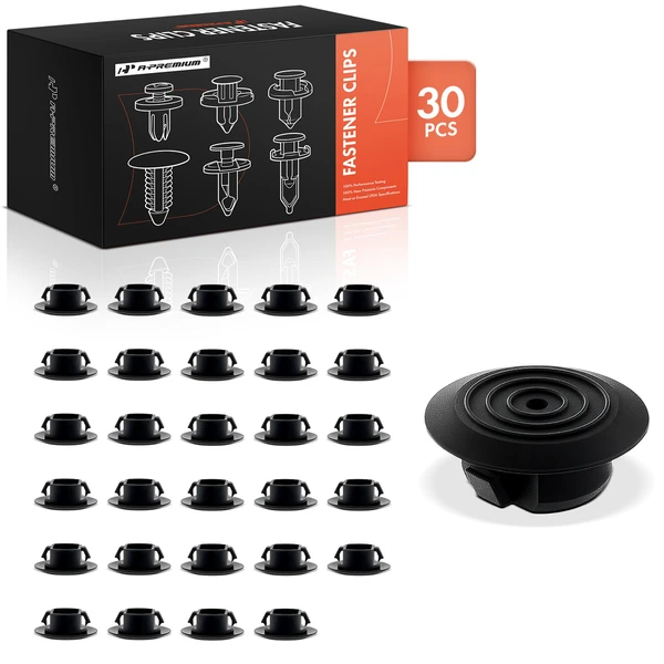 2005-2010 Scion tC 30 Pcs 22mm Nylon Black Rocker Molding Retainer A-Premium APRCF341