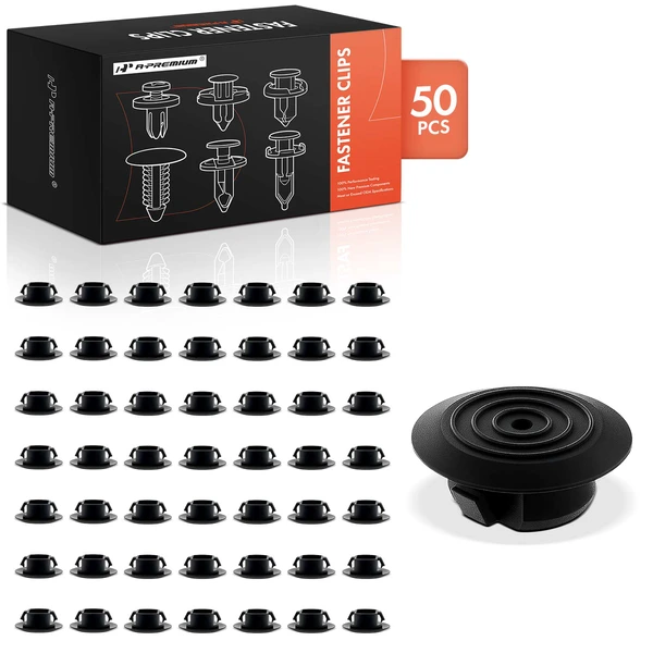 2005-2010 Scion tC 50 Pcs 22mm Nylon Black Rocker Molding Retainer A-Premium APRCF342