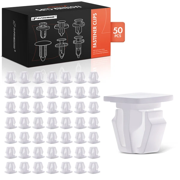 1997-1999 Acura CL 50 Pcs Nylon White Body Side Molding Clip A-Premium APRCF348