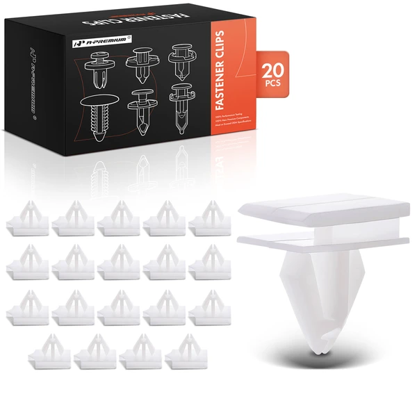 2007-2009 Saturn Aura 20 Pcs Nylon White Rocker Panel Molding Clip A-Premium APRCF349