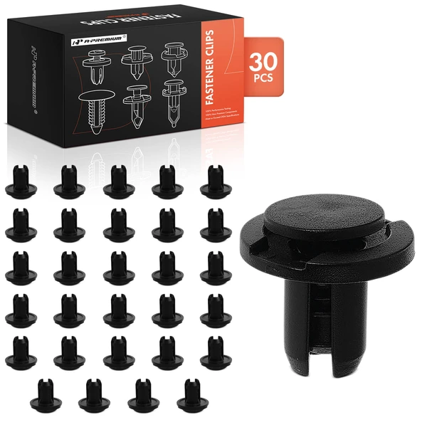 2003-2011 Acura TL 30 Pcs 10mm Nylon Black Grille Mounting Retainer A-Premium APRCF353