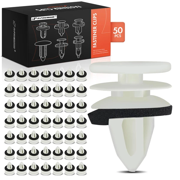2005-2009 Saab 9-7x 50 Pcs Nylon White Door Panel Retainer Clip A-Premium APRCF363