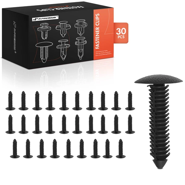 2003-2024 Ford Expedition 30 Pcs Nylon Black Fender Flare Retainer A-Premium APRCF374