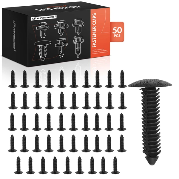 2003-2024 Ford Expedition 50 Pcs Nylon Black Fender Flare Retainer A-Premium APRCF375