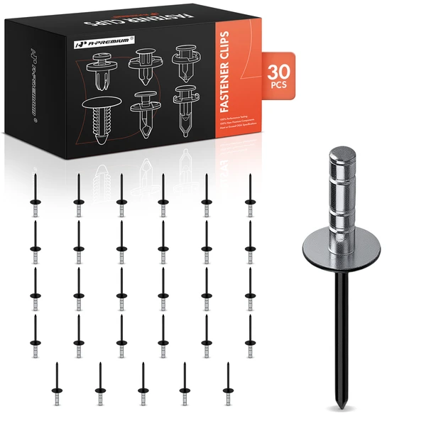 30 Pcs Aluminum Black Specialty Rivet A-Premium APRCF377