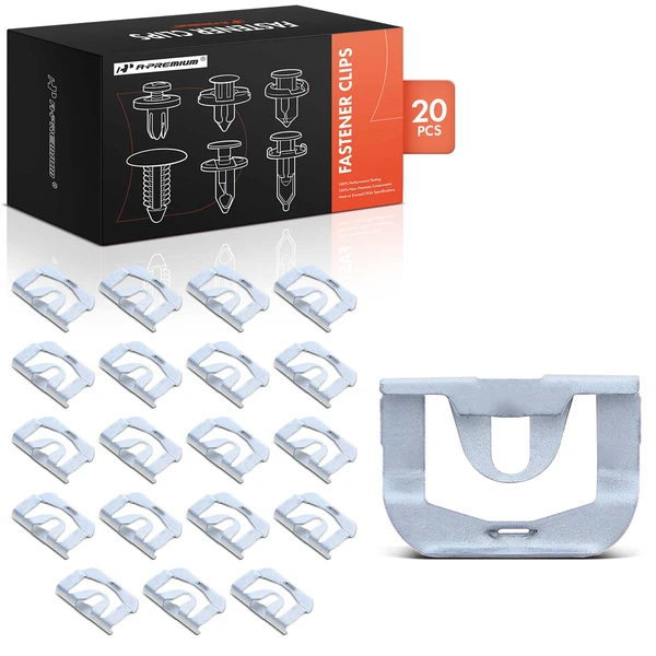 20 Pcs Metal Silver Window Reveal Molding Clip A-Premium APRCF379