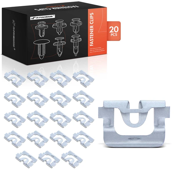 20 Pcs Metal Silver Window Reveal Molding Clip A-Premium APRCF382
