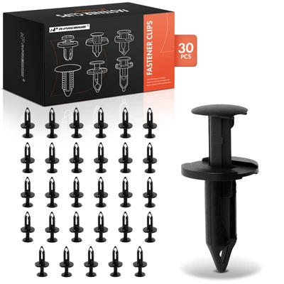 30 Pcs 8mm Nylon Fastener Clips Push-Type with Closed End