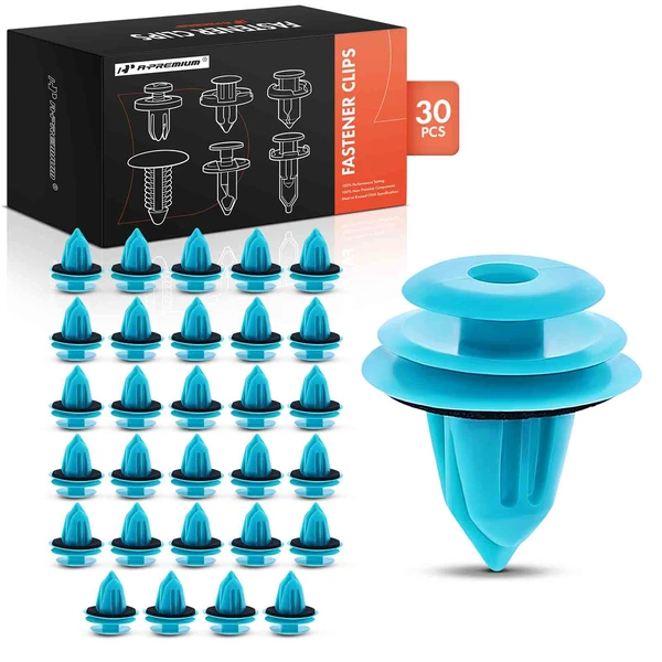 2008-2011 Tesla Roadster 30 Pcs Nylon Turquoise Trim Panel & Liftgate Trim Retainer A-Premium APRCF389