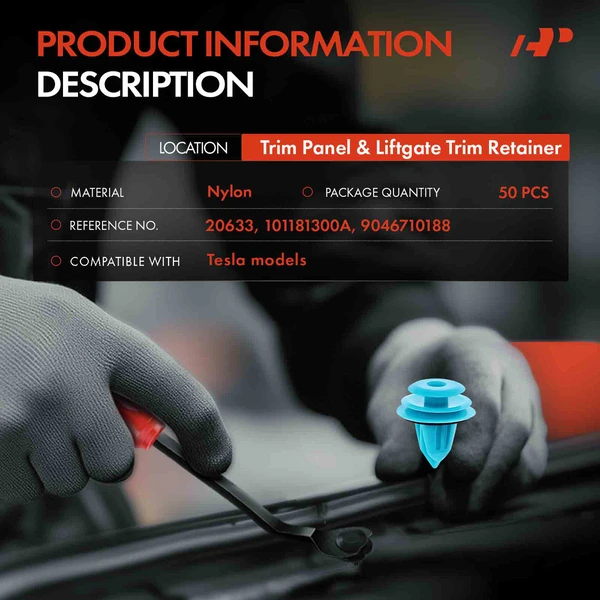 50 Pcs Nylon Turquoise Trim Panel & Liftgate Trim Retainer A-Premium APRCF390