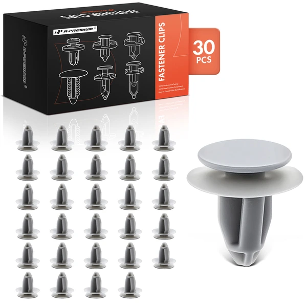 30 Pcs Nylon Gray Door Panel Retainer Clip A-Premium APRCF398