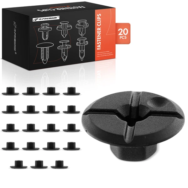 20 Pcs Nylon Black Rear Compartment Carpet Retainer A-Premium APRCF400