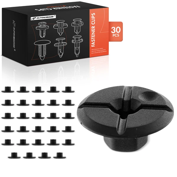 30 Pcs Nylon Black Rear Compartment Carpet Retainer A-Premium APRCF401