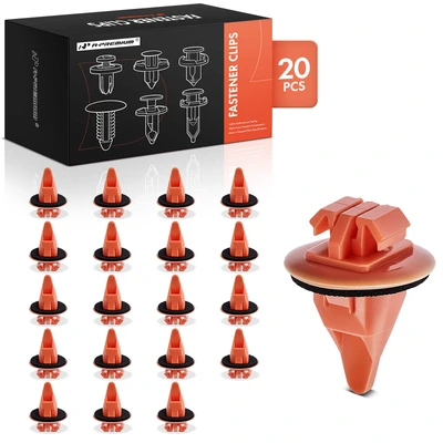 20 Pcs 17mm Nylon Moulding Trim Retainer Clips with sealer Orange