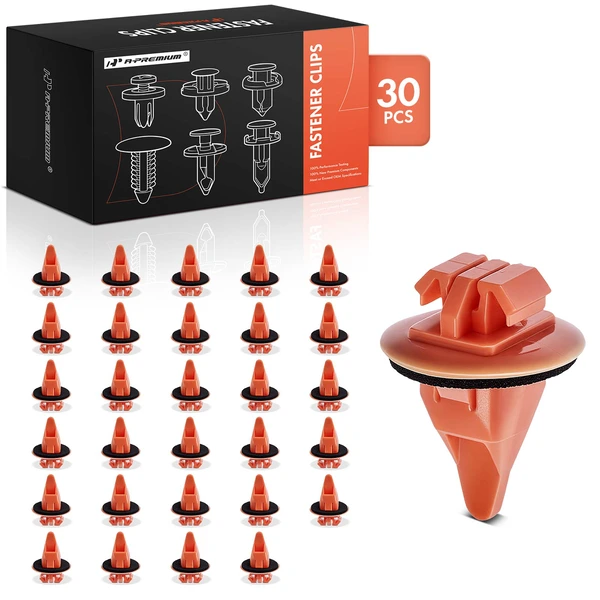 30 Pcs Nylon Orange Wheel Flare Molding Clip A-Premium APRCF416