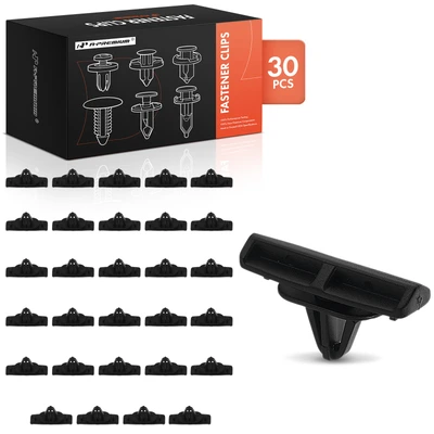 30 Pcs 12.7mm Black Nylon Ground Effects Moulding Clips