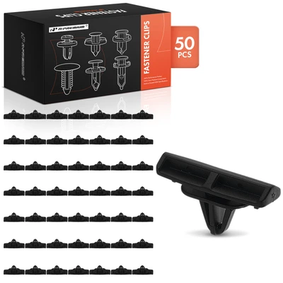 50 Pcs 12.7mm Black Nylon Ground Effects Moulding Clips
