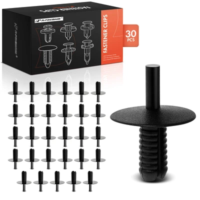 30 Pcs 6.3mm Nylon Fastener Bumper Cover Interior Trim Clip